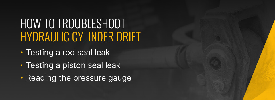 how to troubleshoot hydraulic cylinder drift